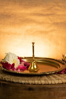 Brass Engraved Pooja Thali