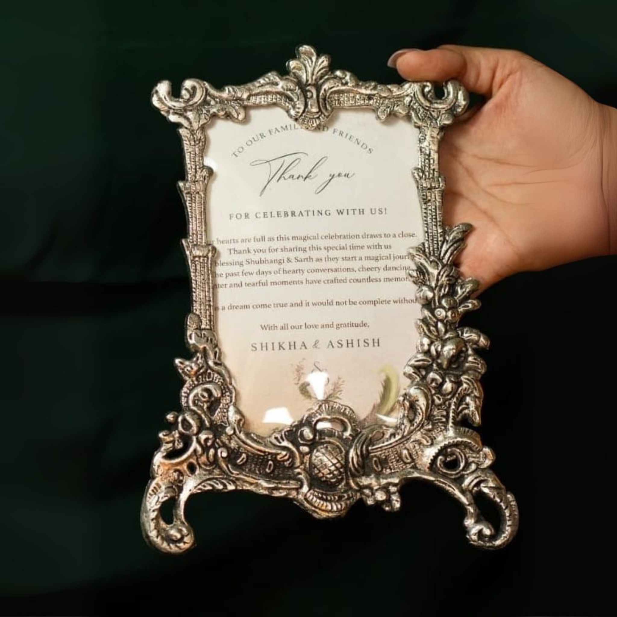 Handcrafted German Silver Photoframe